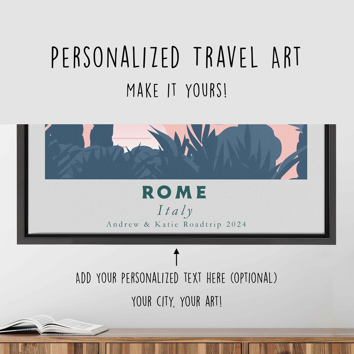 Rome Italy Saint Peters Basilica Bridge Sunset Travel Poster - Image 4