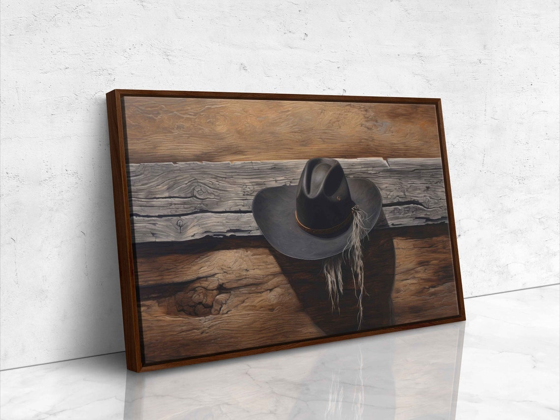 Cowboy Hat Framed Print Ready To Hang - Image 4