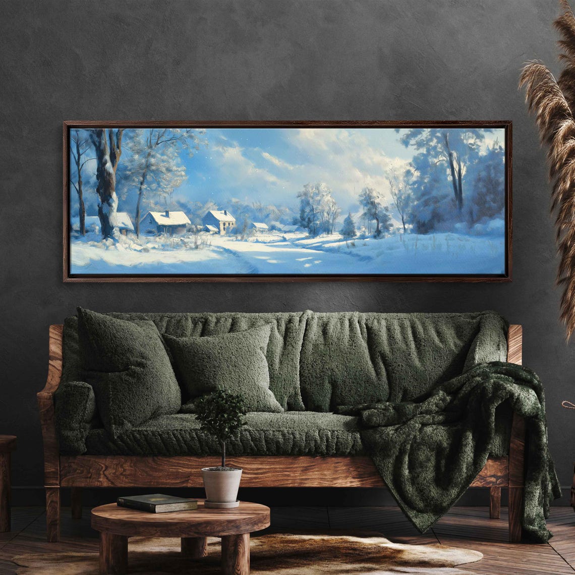 Snowy Townscape Aftermath Art Print - Image 3