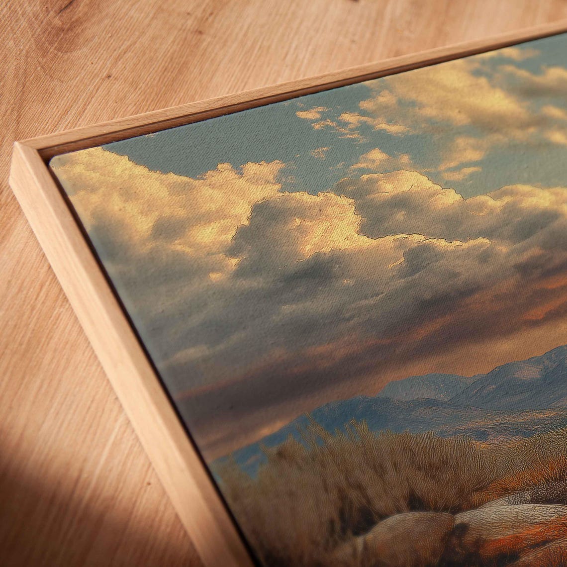 Desert Agave Plant At Sunset With Mountain Range Golden Sky Poster - Image 2