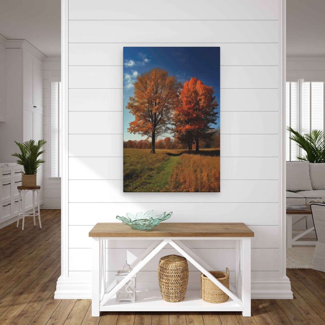 Autumn Maple Trees Colorful Fall Foliage Meadow Golden Season Poster - Image 2