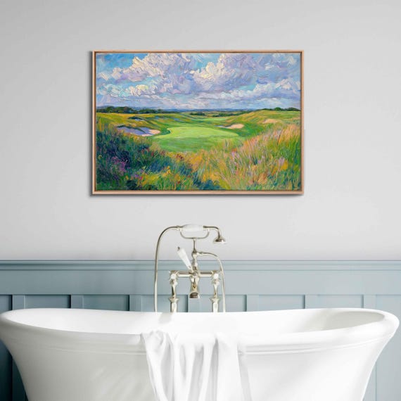 Shinnecock Hills Golf Course Wall Art Print Lush Fairways Gift For Golfer Golfing Green Ready To Hang