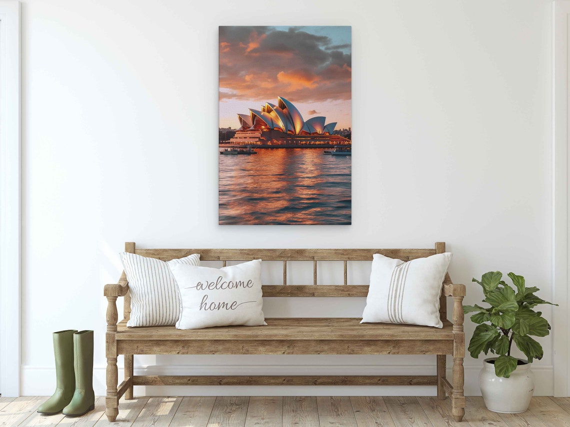 Sydney Opera House Sunset Harbor Glow Australia Travel Poster - Image 2