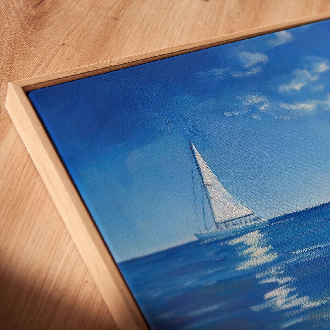 Peaceful Ocean View With Sailboats Art Print - Image 2