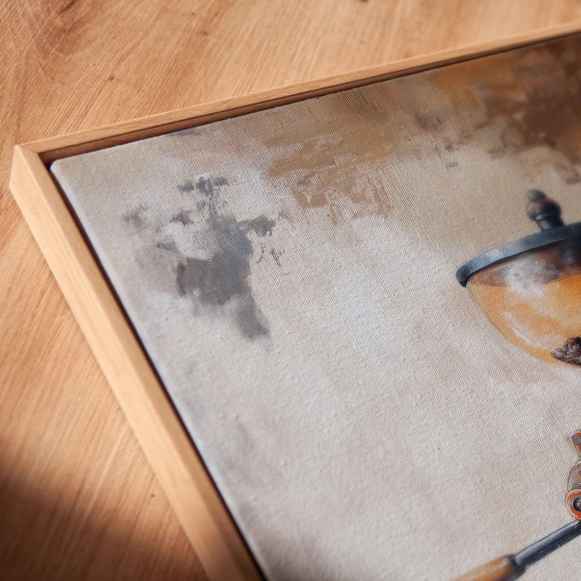 Vintage Coffee Grinder With Roasted Coffee Beans Rustic Art Poster - Image 2