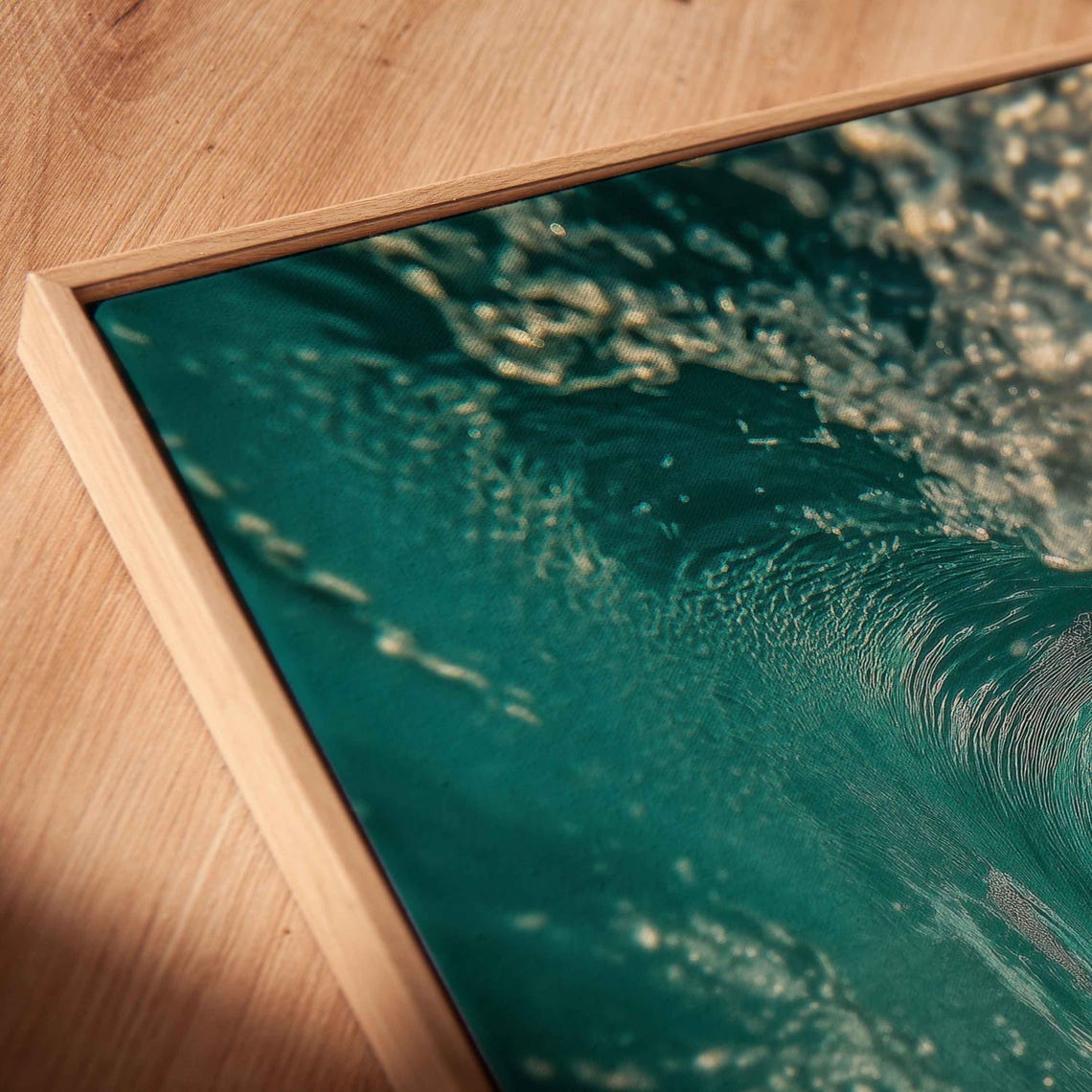 Detailed Ocean Wave Breaking Wall Art Print Gift For Surfer Ocean Art Ready To Hang - Image 2