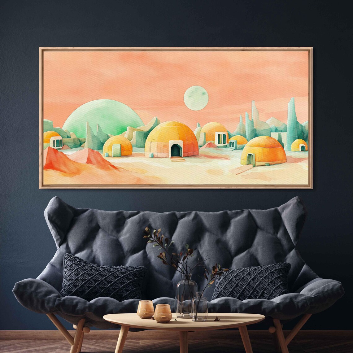 Futuristic Space Colony On Mars Art Print - Image 3