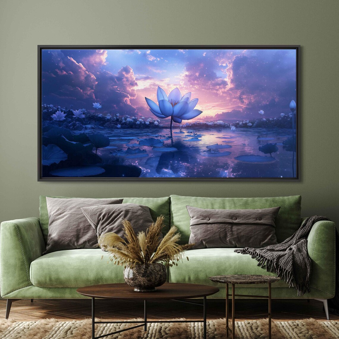 Mystical Lagoon With Enormous Blossom Art Print