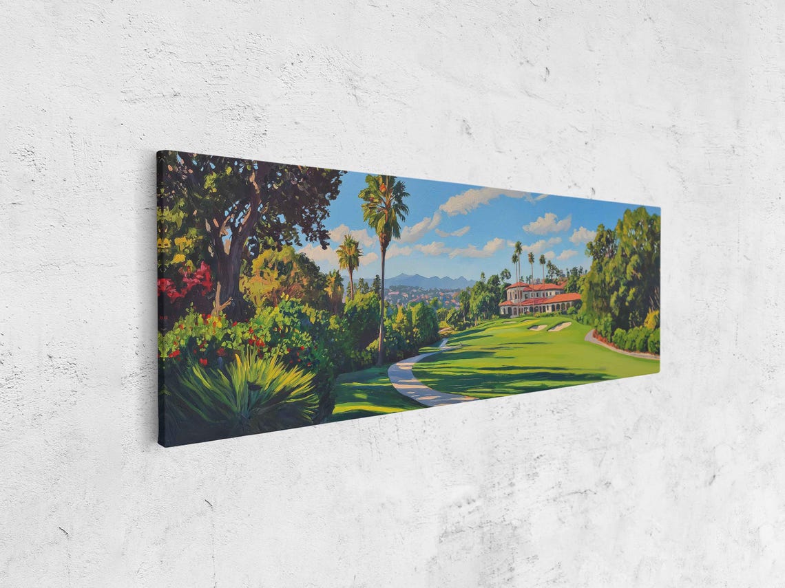 Riviera Country Club Palm Trees Panoramic Golf Course Wall Poster - Image 4