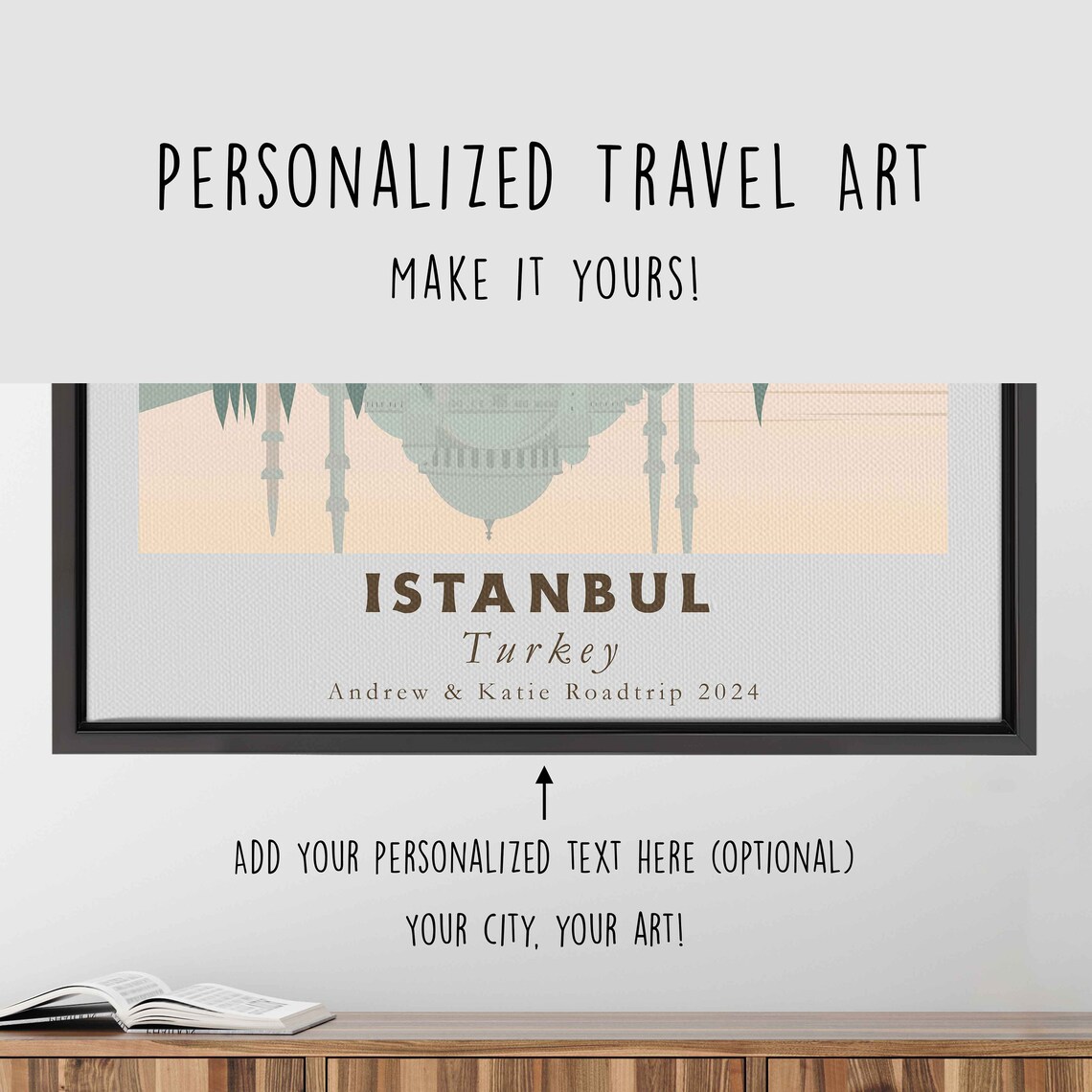 Istanbul Turkey Mosque Sunset Water Reflection Minarets Travel Poster - Image 4