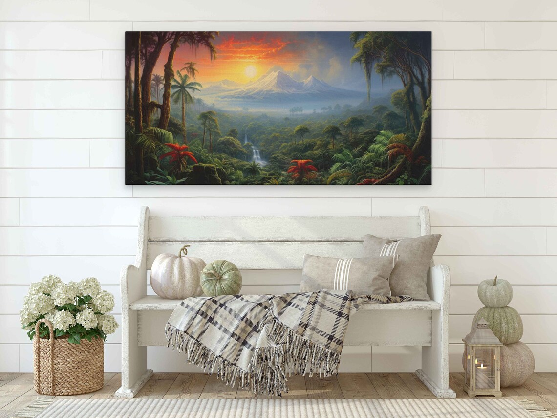 African Jungle With Mount Kilimanjaro Travel Poster - Image 4