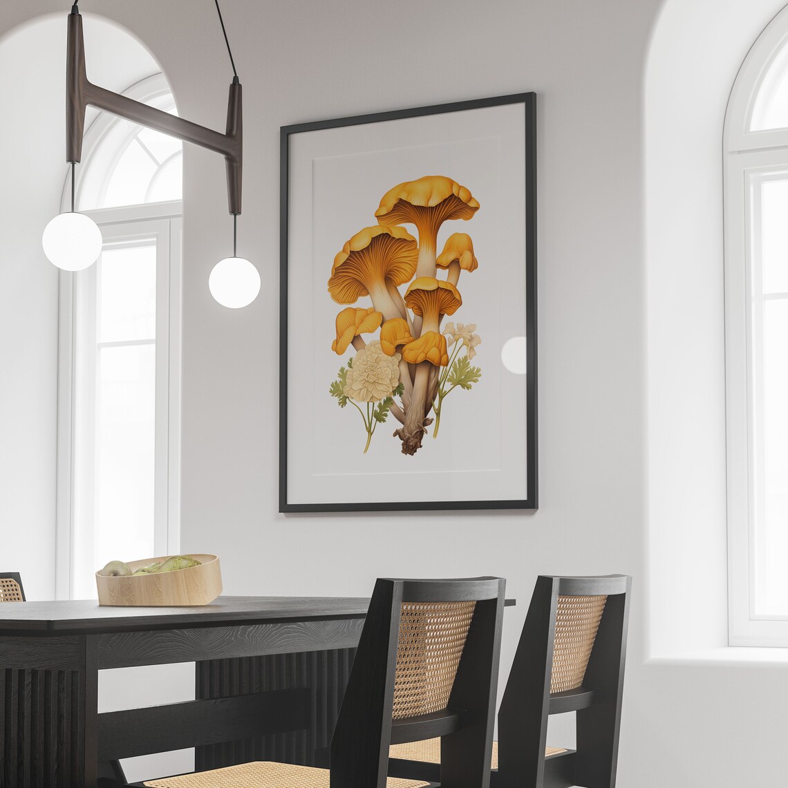 Chanterelle Mushroom Botanical Guide Art Print - Image 3