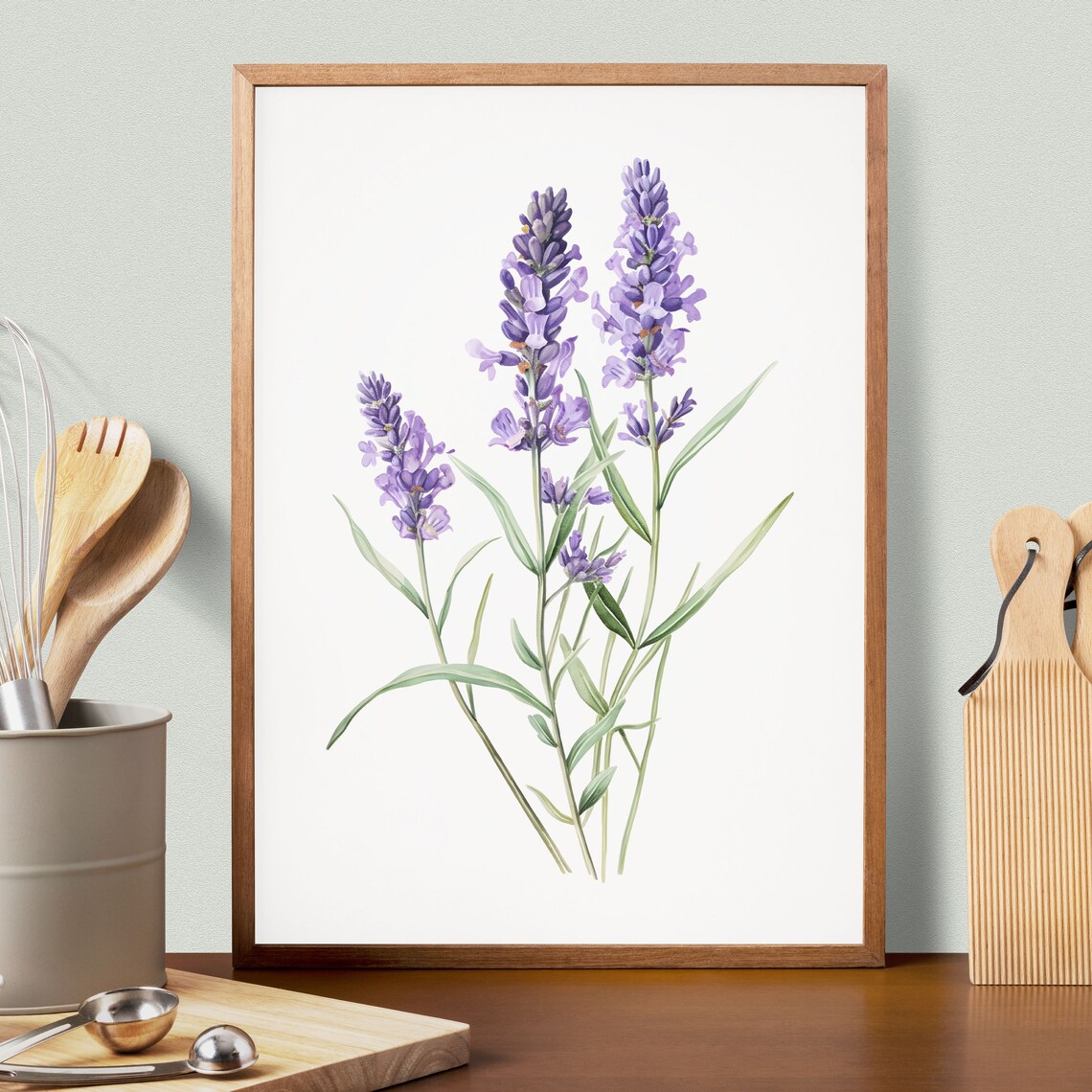 Lavender Wall Art, Purple Flower Botanical Poster - Image 2
