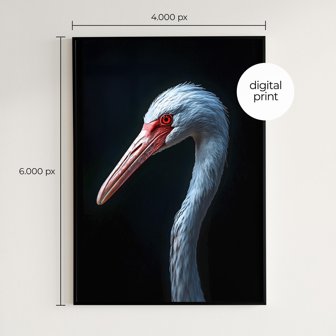 Crane Photo Poster, Tropical Wildlife Wall Art - Image 2