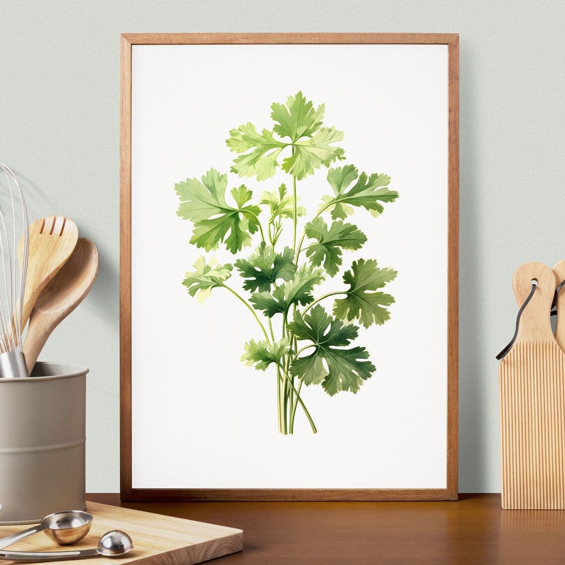 Cilantro Botanical Herb Art Print, Flower Print - Image 2