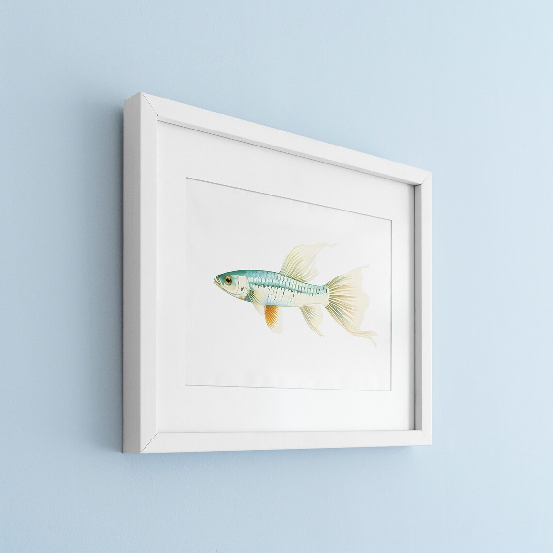 Guppy Fish Vintage Illustration Art Print - Image 2