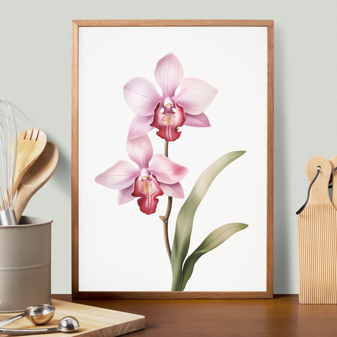 Orchid Botanical Vintage Poster, Floral Art Print - Image 2
