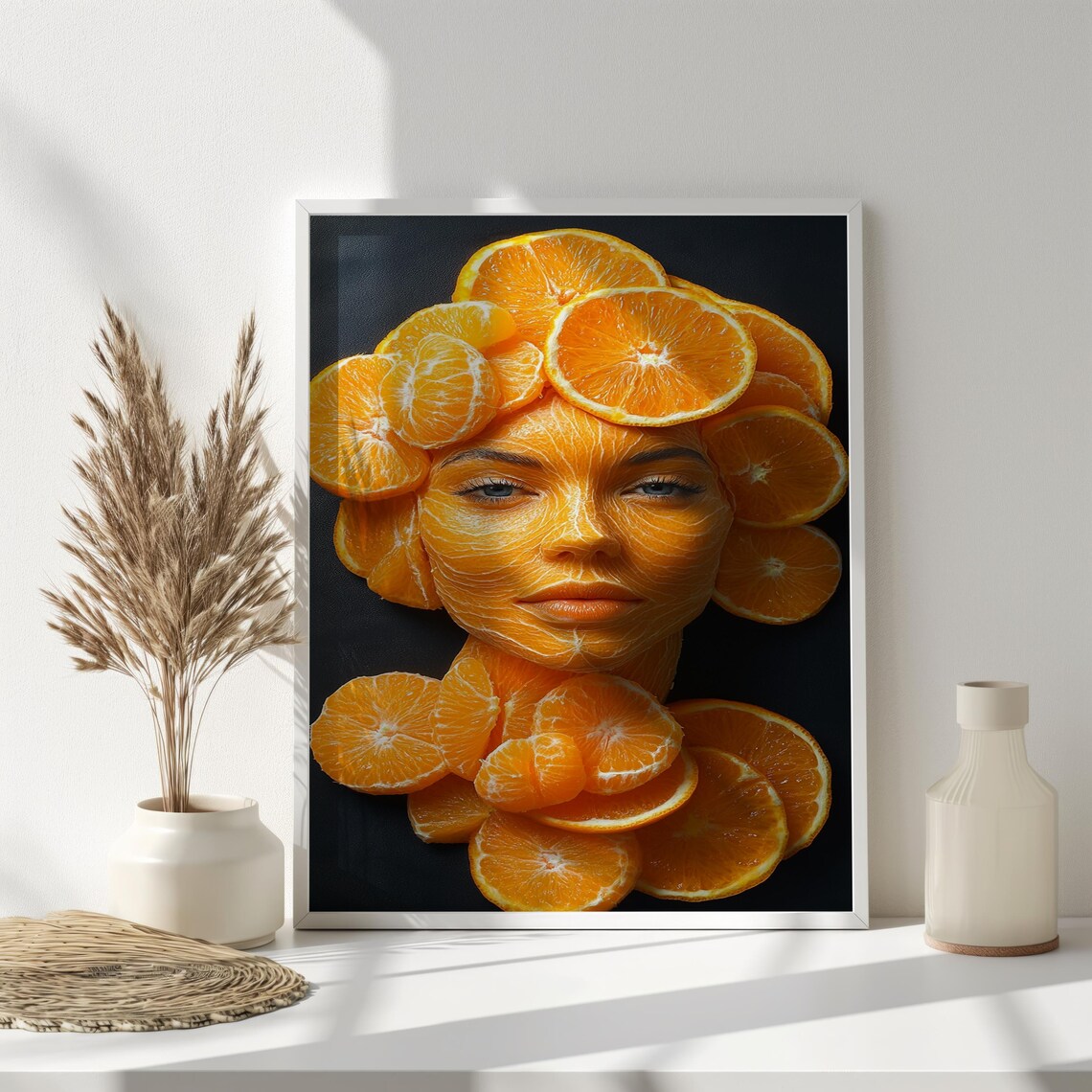 Citrus Orange Portrait Wall Art Modern Creative Printing Contemporary Kitchen Wall Decor Modern Wall Art Portrait Art - Image 3