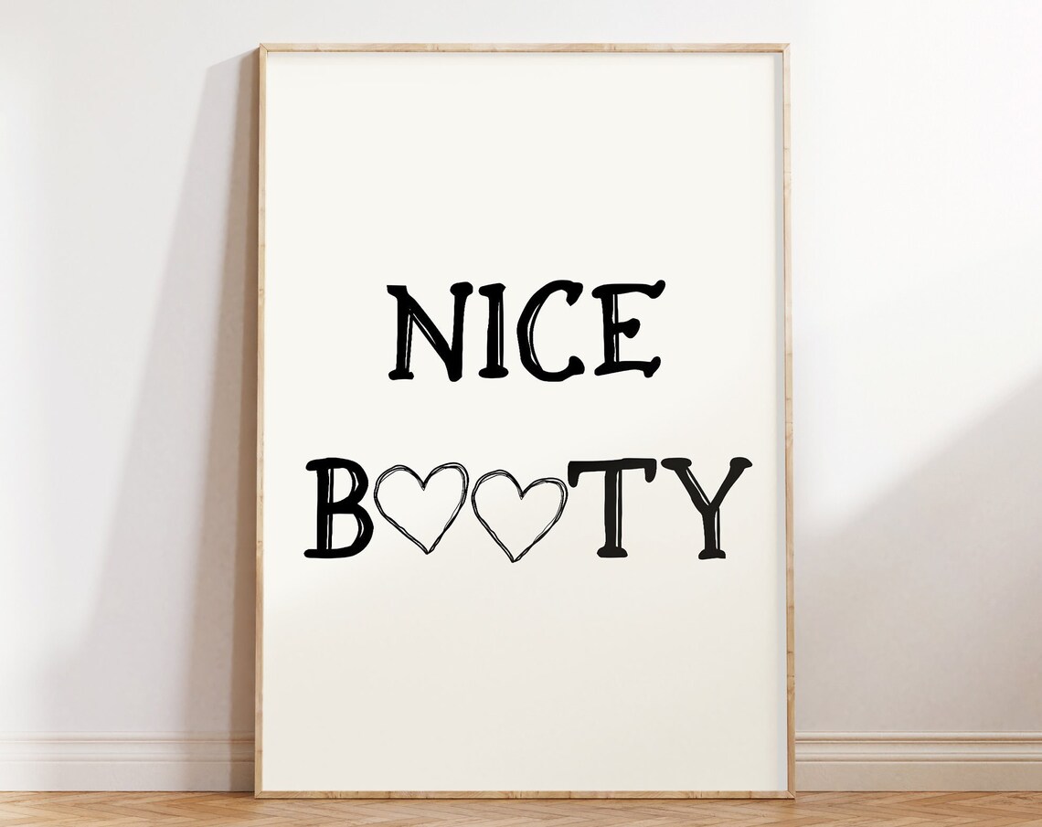 Nice Booty Funny Bathroom Wall Art Poster - Image 5