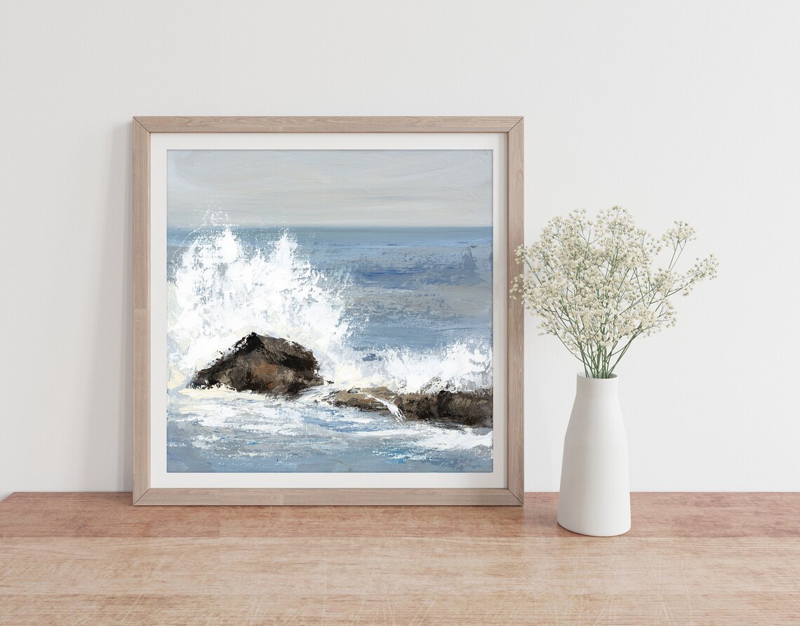 Ocean Coastal Seascape by Katie Jobling Art Print