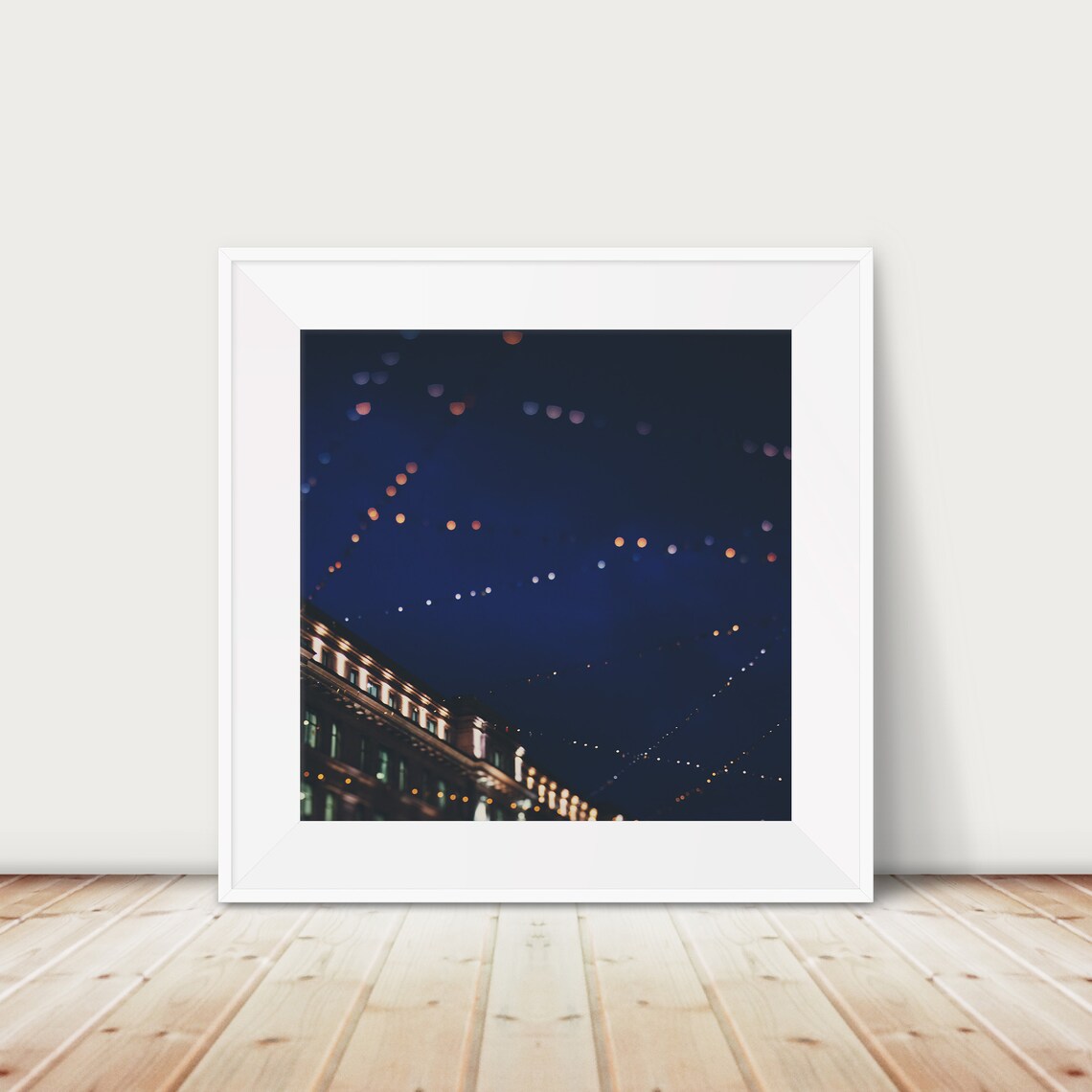 Regent Street London Christmas Lights Festive Night Photo Print