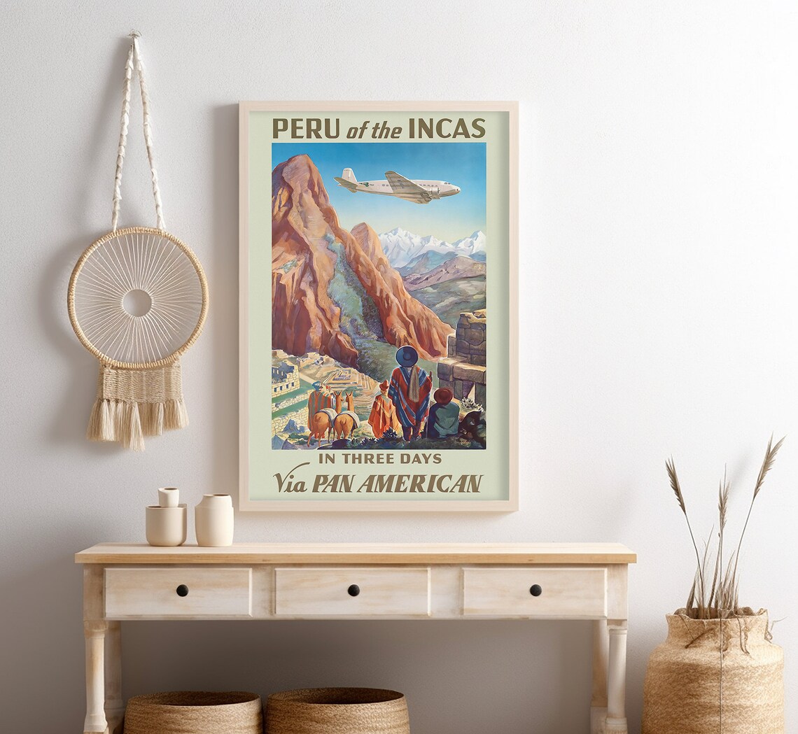 Peru Of The Incas Vintage Travel Poster, Art Print - Image 4