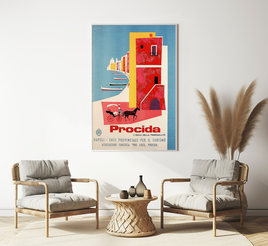 Procida Island Italy Vintage Travel Poster Art Print - Image 3