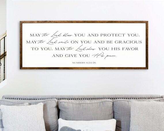 Numbers 6 24 26 May The Lord Bless You And Keep You Sign Wall Poster