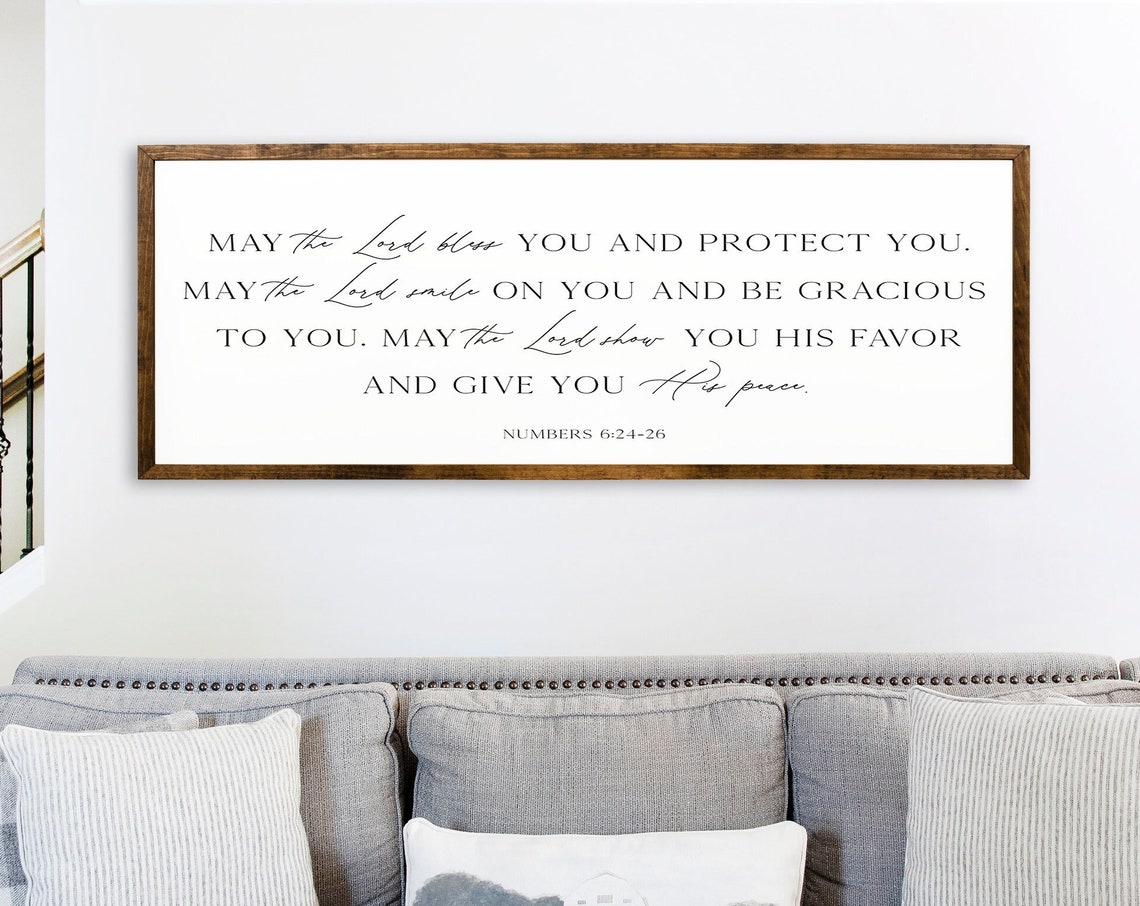 Numbers 6 24 26 May The Lord Bless You And Keep You Sign Wall Poster