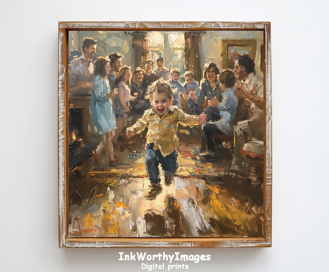 Family Gathering Joy, Happy Reunion Art Print - Image 6