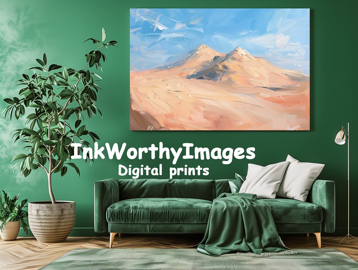 Abstract Desert Landscape, Pastel Sand Dunes - Image 2