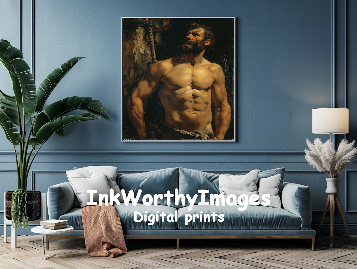 Heroic Warrior Portrait, Classical Renaissance Style - Image 2