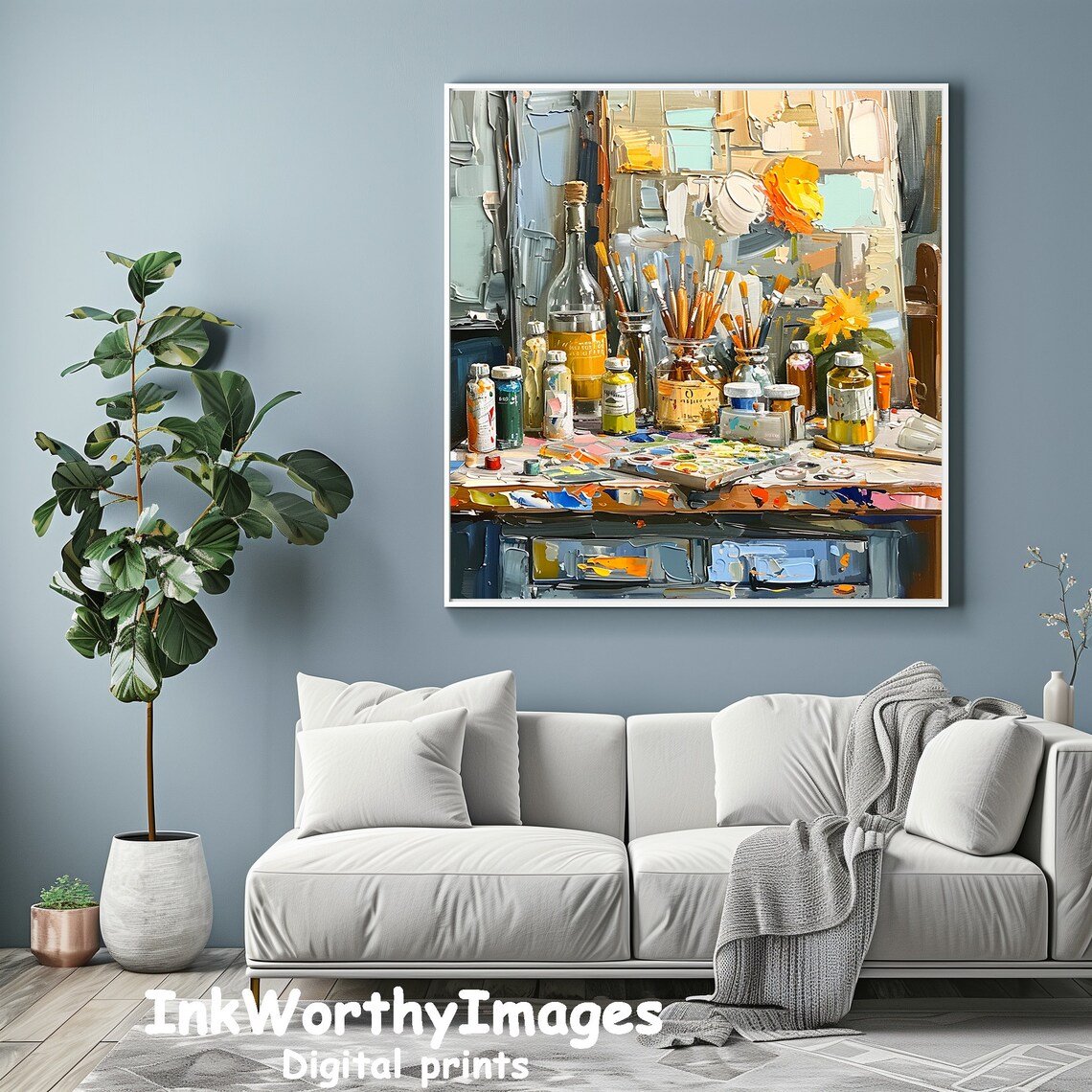 Artists Creative Studio, Whimsical Art Supplies Decor - Image 4
