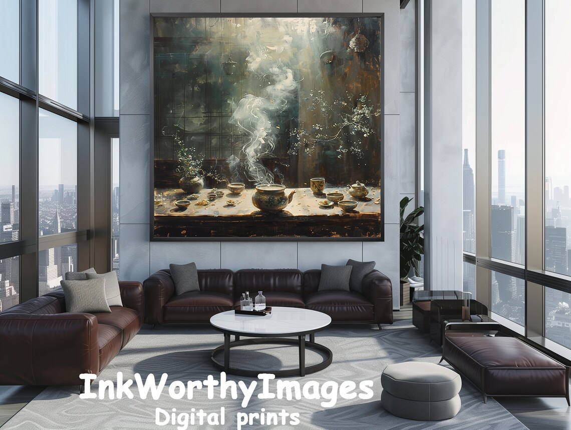 Mystical Tea Ceremony, Enchanted Still Life Art - Image 5