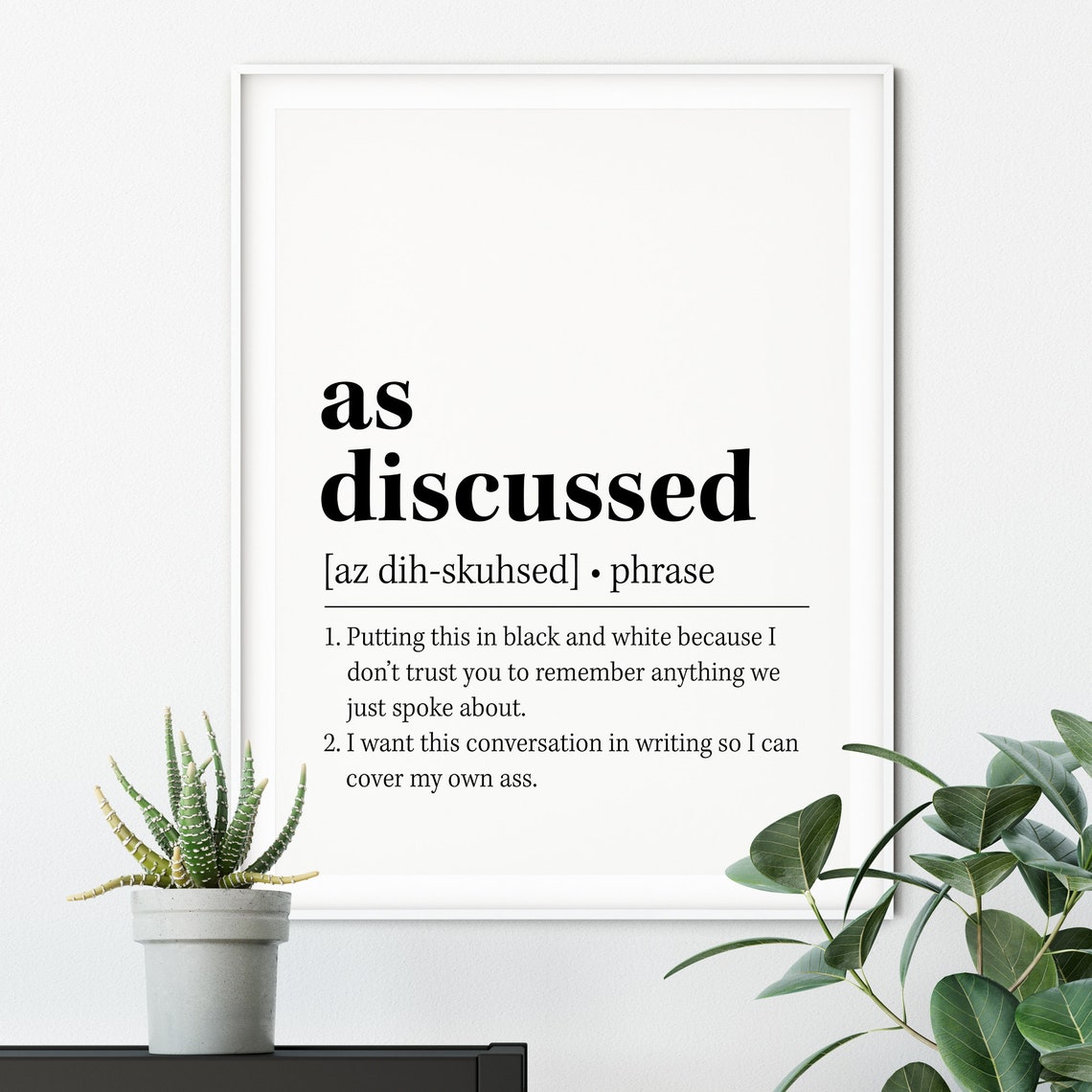As Discussed Funny Office Quote Definition Cubicle Humor Poster - Image 2