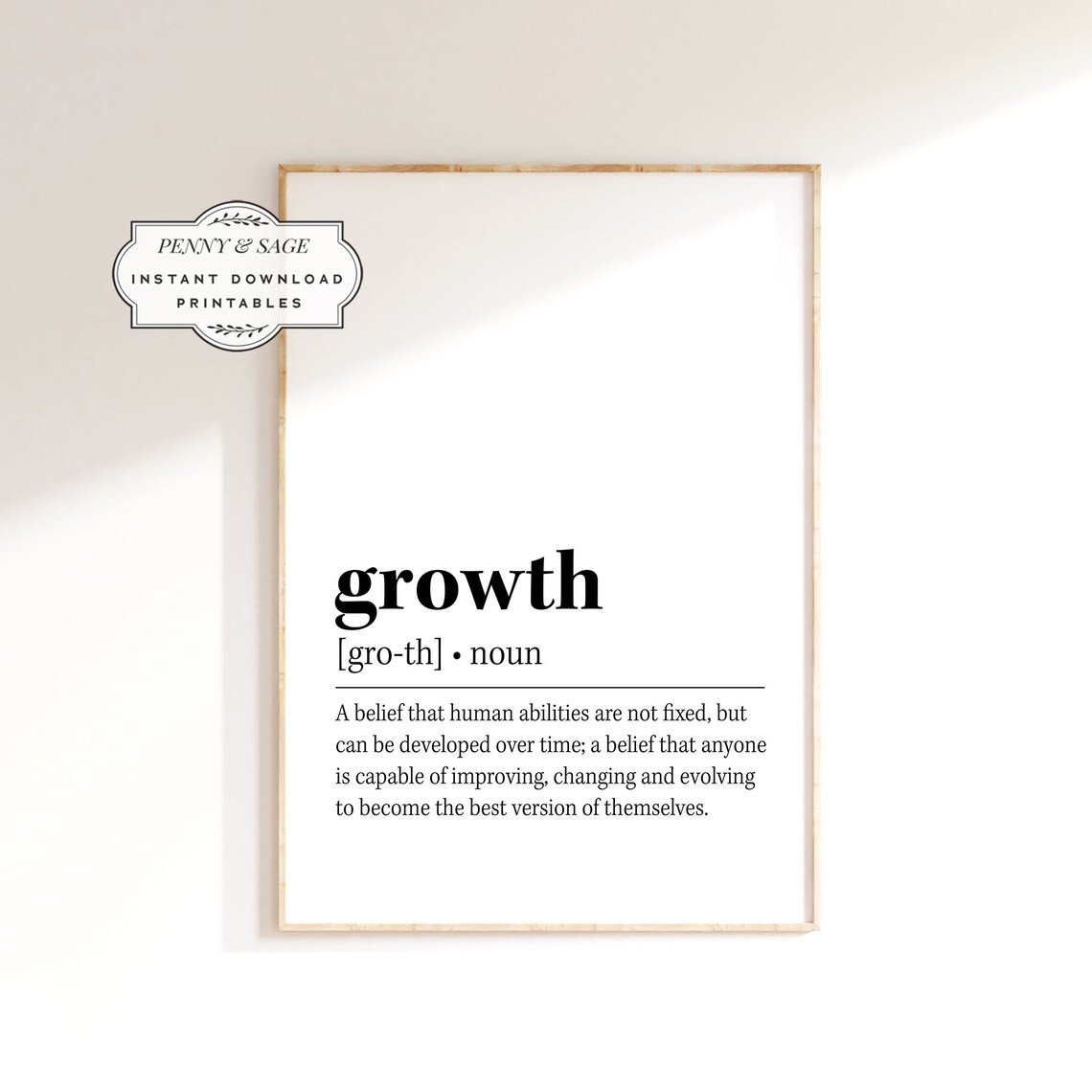 Growth Definition Inspirational Quote Poster Mindset Decor Gift For Wall - Image 2