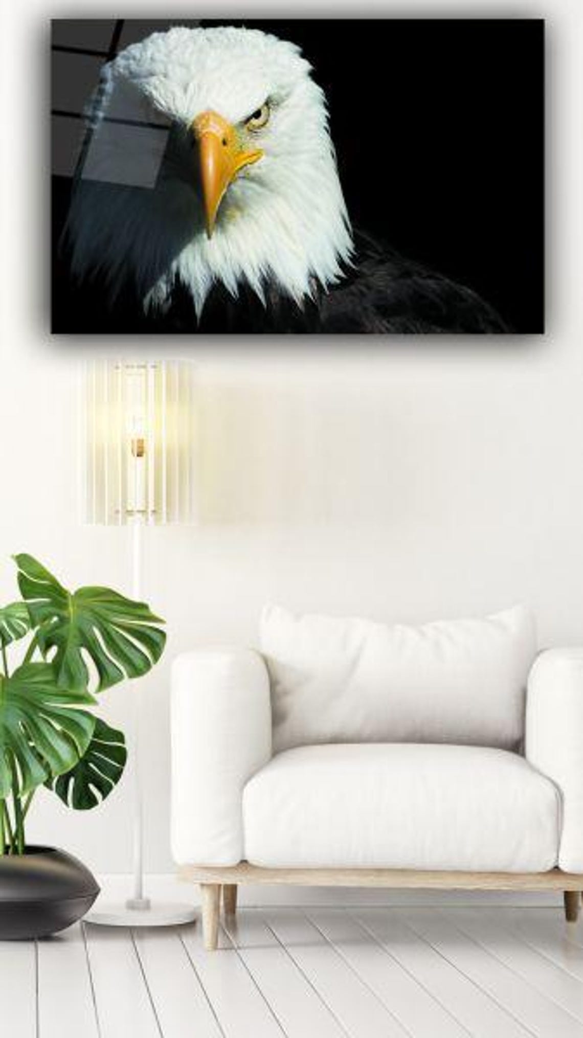 Majestic Bald Eagle Intense Powerful Gaze Dramatic Wildlife Poster - Image 3