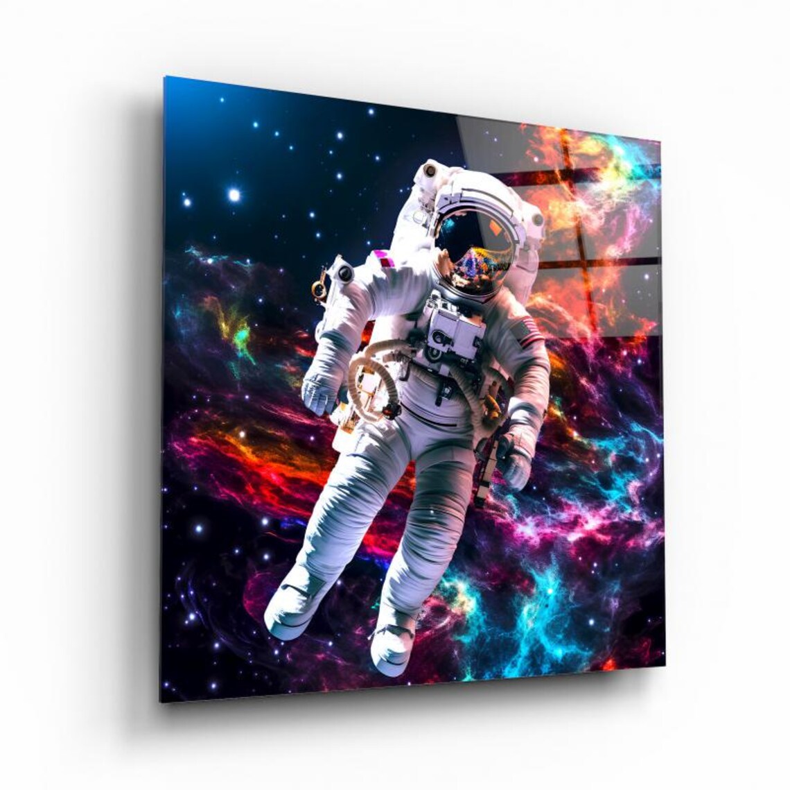 Astronaut Space Adventure Wall Art Tempered Glass Print Modern Space Decor Luxury Glass Wall Art For Home And Office - Image 2