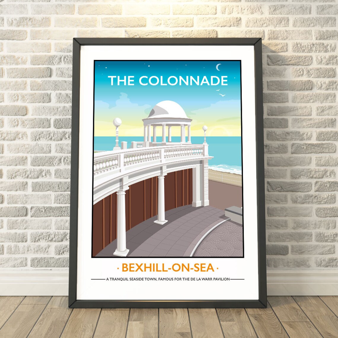 Bexhill On Sea The Colonnade De La Warr Pavilion Vintage Travel Poster