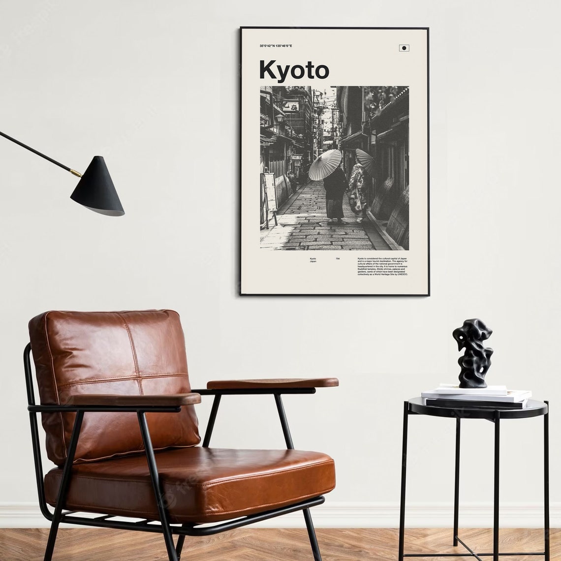 Kyoto Art Print Kyoto Poster Kyoto Wall Art Mid Century Poster Travel Print Art Japan Vintage Poster - Image 4