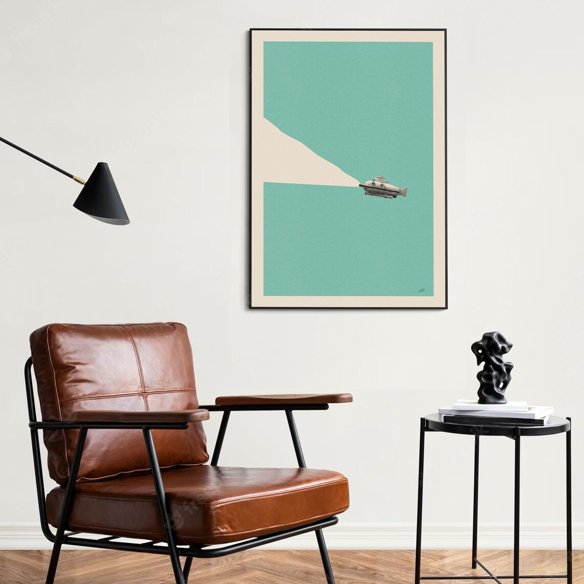 Life Aquatic Inspired Minimalist Retro Art Print - Image 3