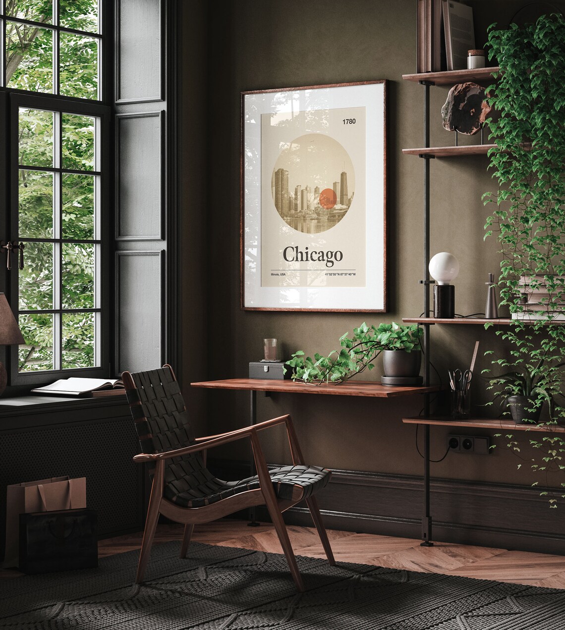 Chicago City Poster, Mid-Century Travel Poster - Image 3