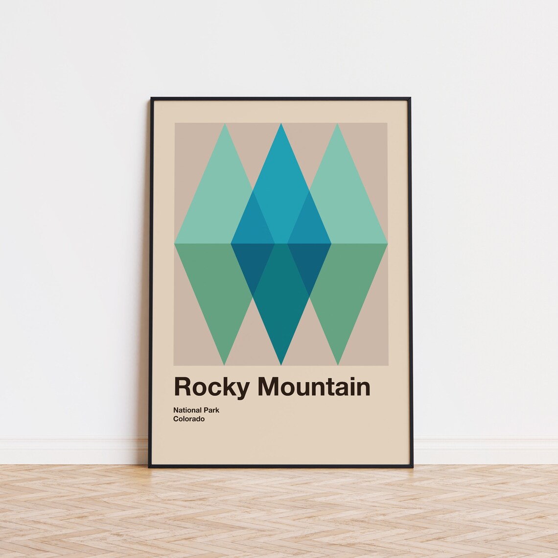 Rocky Mountain National Park Colorado Geometric Abstract Travel Poster