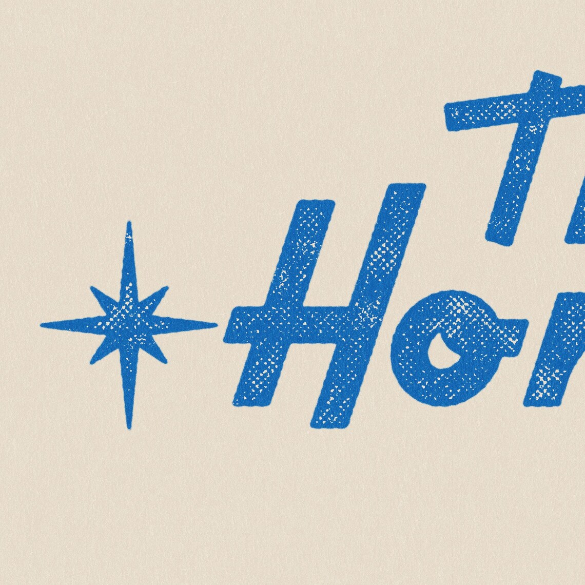 The Homebody Club Blue Retro Script Quote Typography Art Poster - Image 2