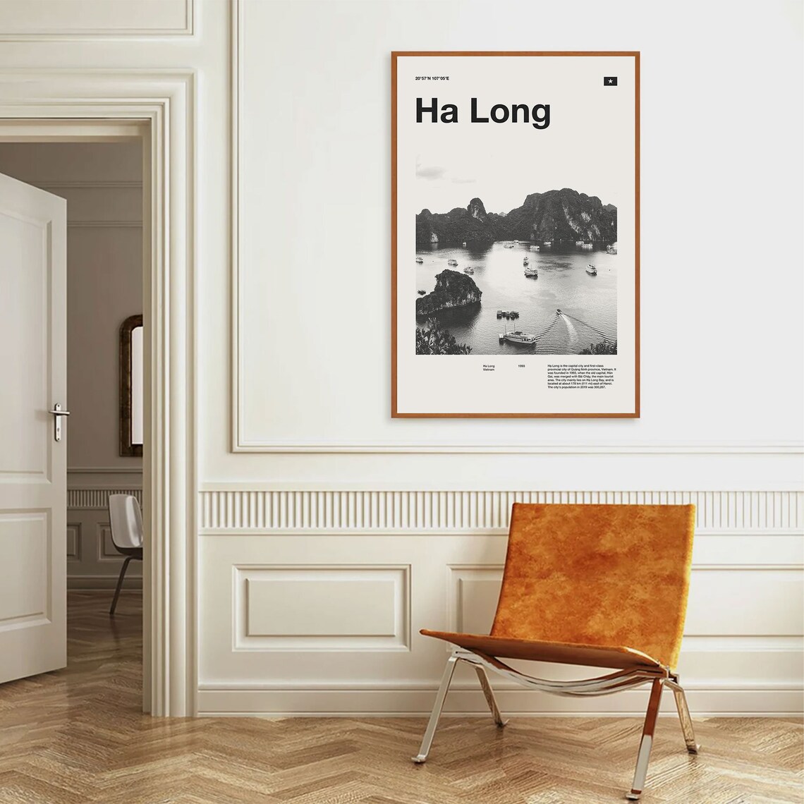 Ha Long Vietnam Black And White Travel Photo Wall Decor Poster - Image 4