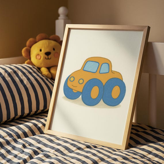 Toy Car Nursery Wall Art Kids Room Decor