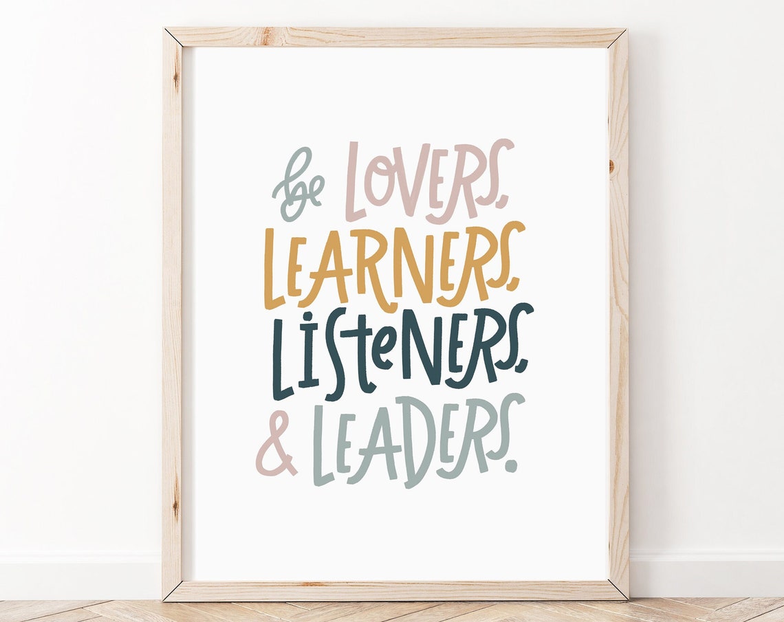 Positive Affirmations Wall Art Affirmation Poster Kids Room Decor Nursery Classroom Childrens
