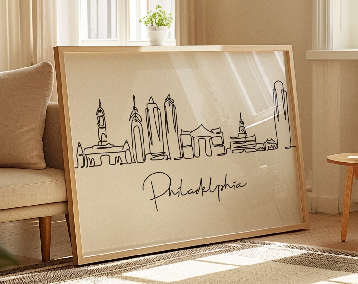 Philadelphia Skyline Travel Poster, City View