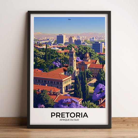 Pretoria Poster Pretoria Travel Poster Pretoria Art Print Pretoria Poster Pretoria In South Africa Travel Gift