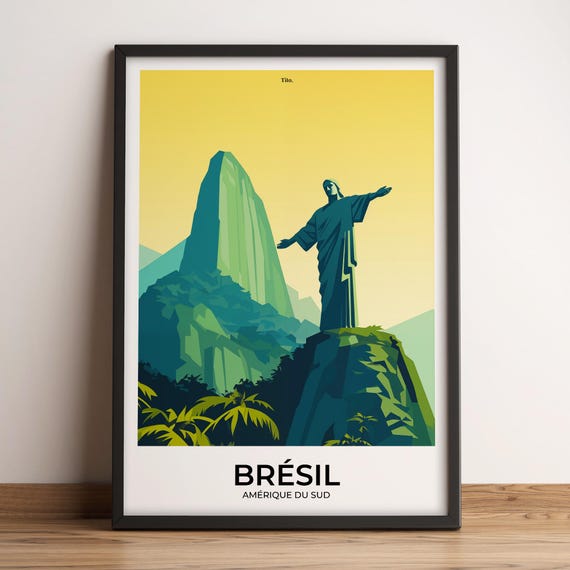 Brazil Poster Brazil Travel Poster Brazil Art Print Brazil Poster Brazil In South America Customizable Gift
